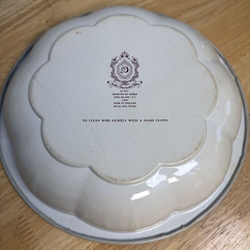 Vintage 1971 Daher Decorated Ware Floral Chitz Tin Tray Plate England - Picture 2 of 10